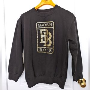 Men's Brown Boys  black and gold crew neck sweater